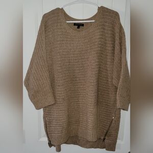 Banana Republic Taupe Knit Scoop Neck Sweater
